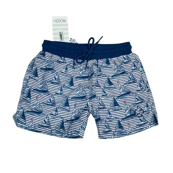 NWT Prodoh Size M (10/12) Boogie Board Shorts in Sailboat & Stripes - Picture 1 of 5